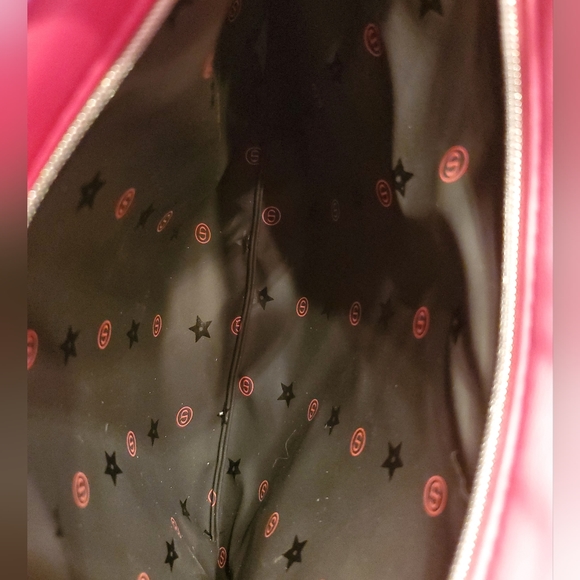 Dior Red Two Toned Cosmetic Bag Converted to Handbag w/ Dior Star Bag Ch… - Picture 5 of 16